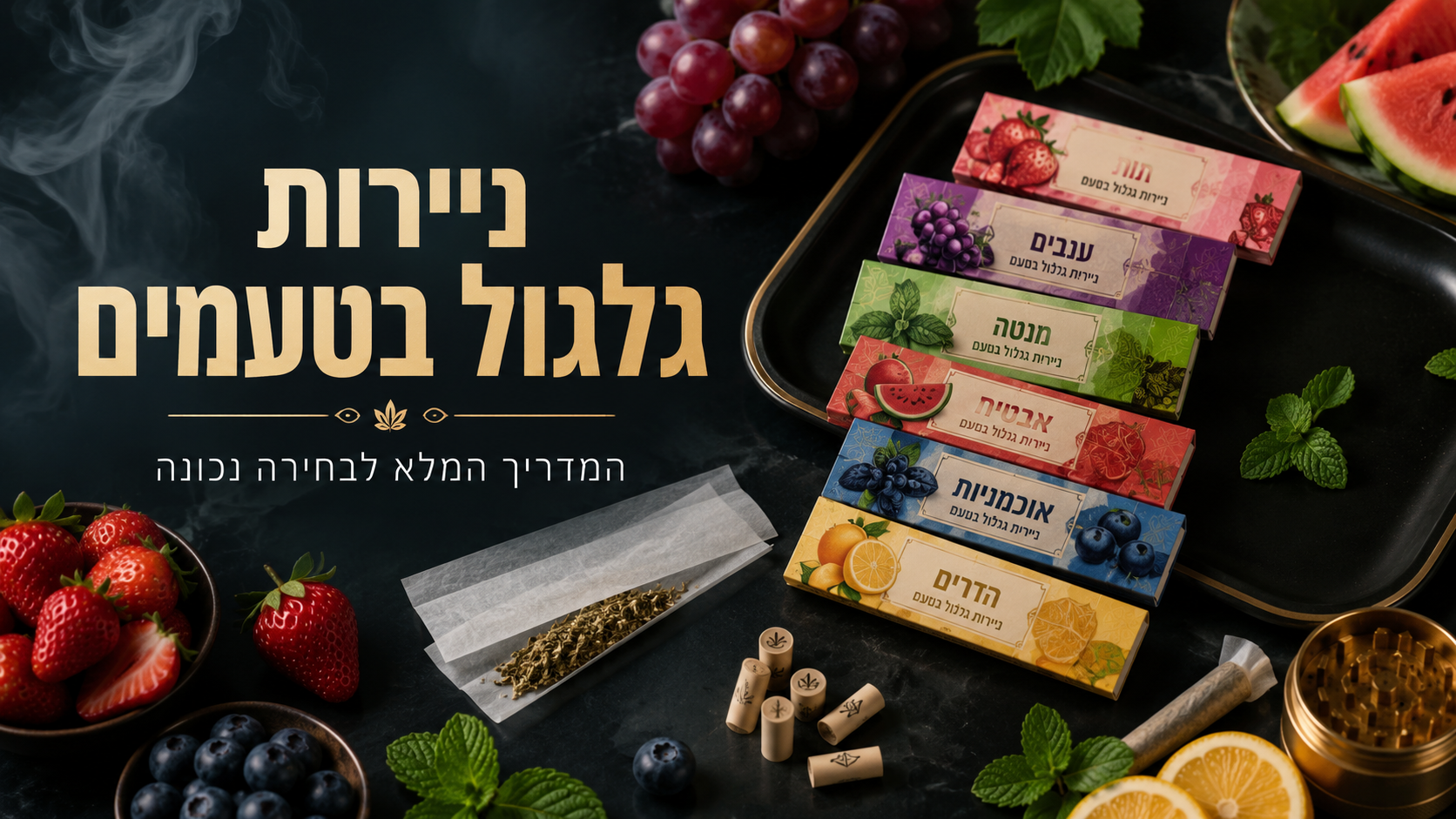 ניירות גלגול בטעמים: מה ההבדל מנייר רגיל ומה חשוב לבדוק