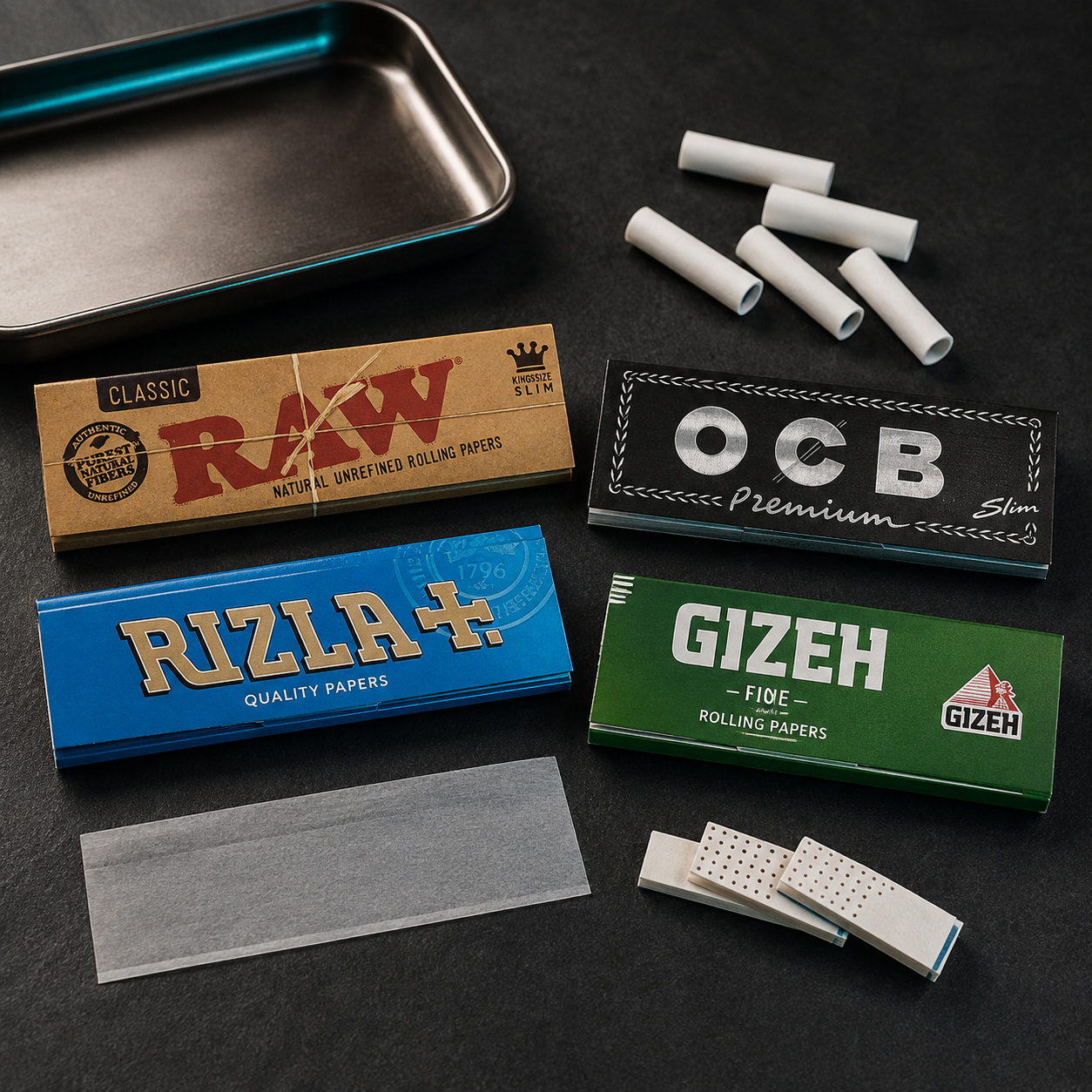 איך בוחרים נייר גלגול? השוואה בין RAW, OCB, Rizla ו-Gizeh