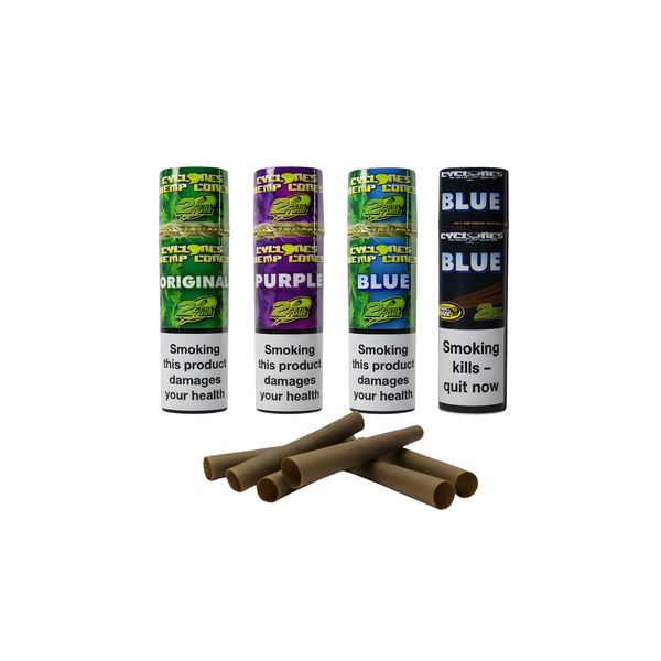 בלנאט קונוס המפ ענבים | Cyclones hemp cones Purple חפיסה אחת