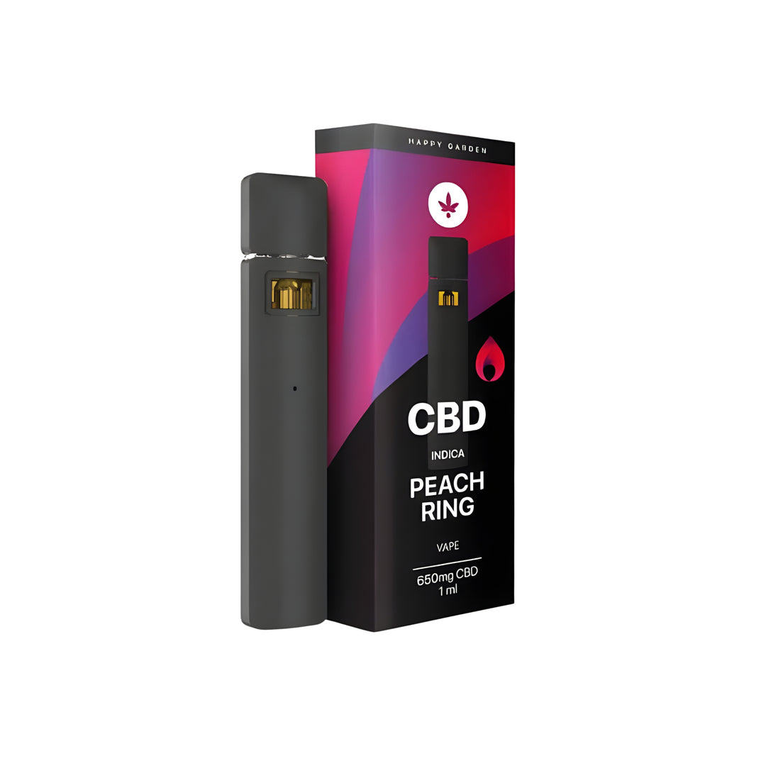 וייפ סי בי די בטעם אפרסק | CBD vape happy vape - peach ring