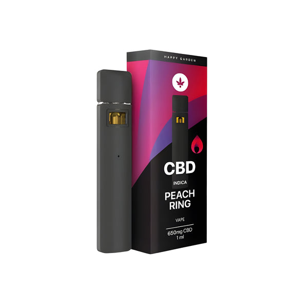 וייפ סי בי די בטעם אפרסק | CBD vape happy vape - peach ring