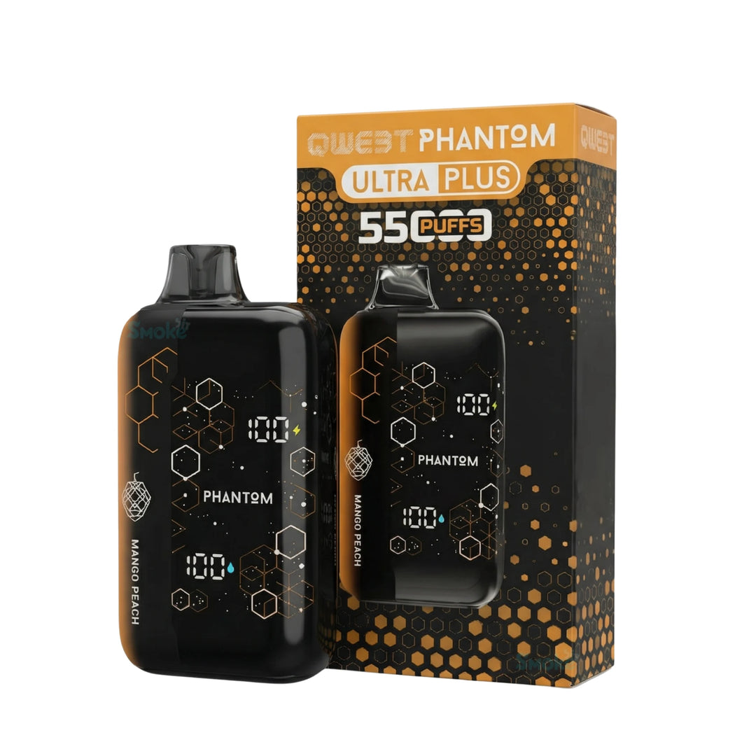 סיגריה אלקטרונית QWEET Phantom Ultra Plus 55,000 שאיפות בטעם מנגו אפרסק | זולסמוק