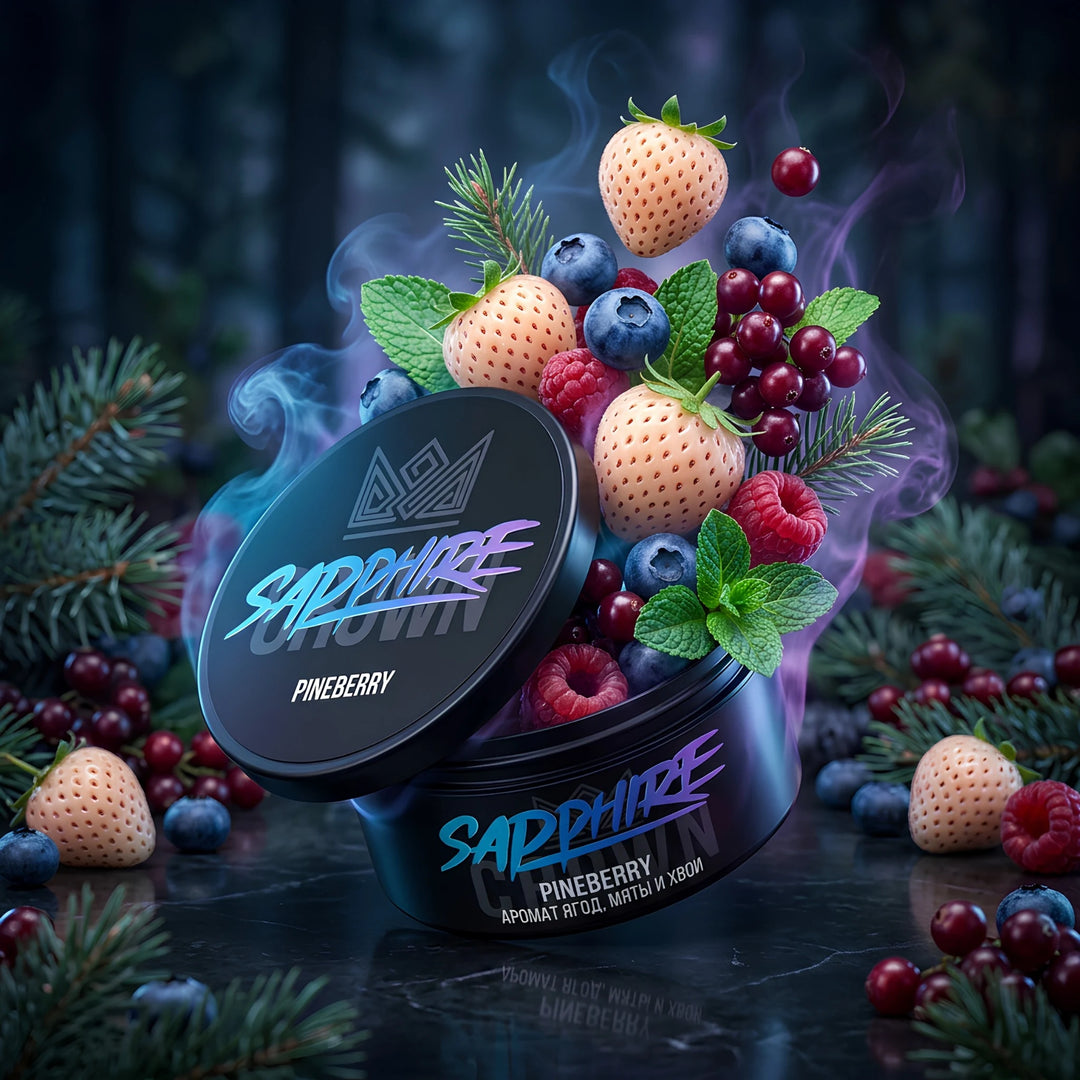 טבק לנרגילה Sapphire Crown פירות יער עם מנטה ואורן 60 גרם | זולסמוק