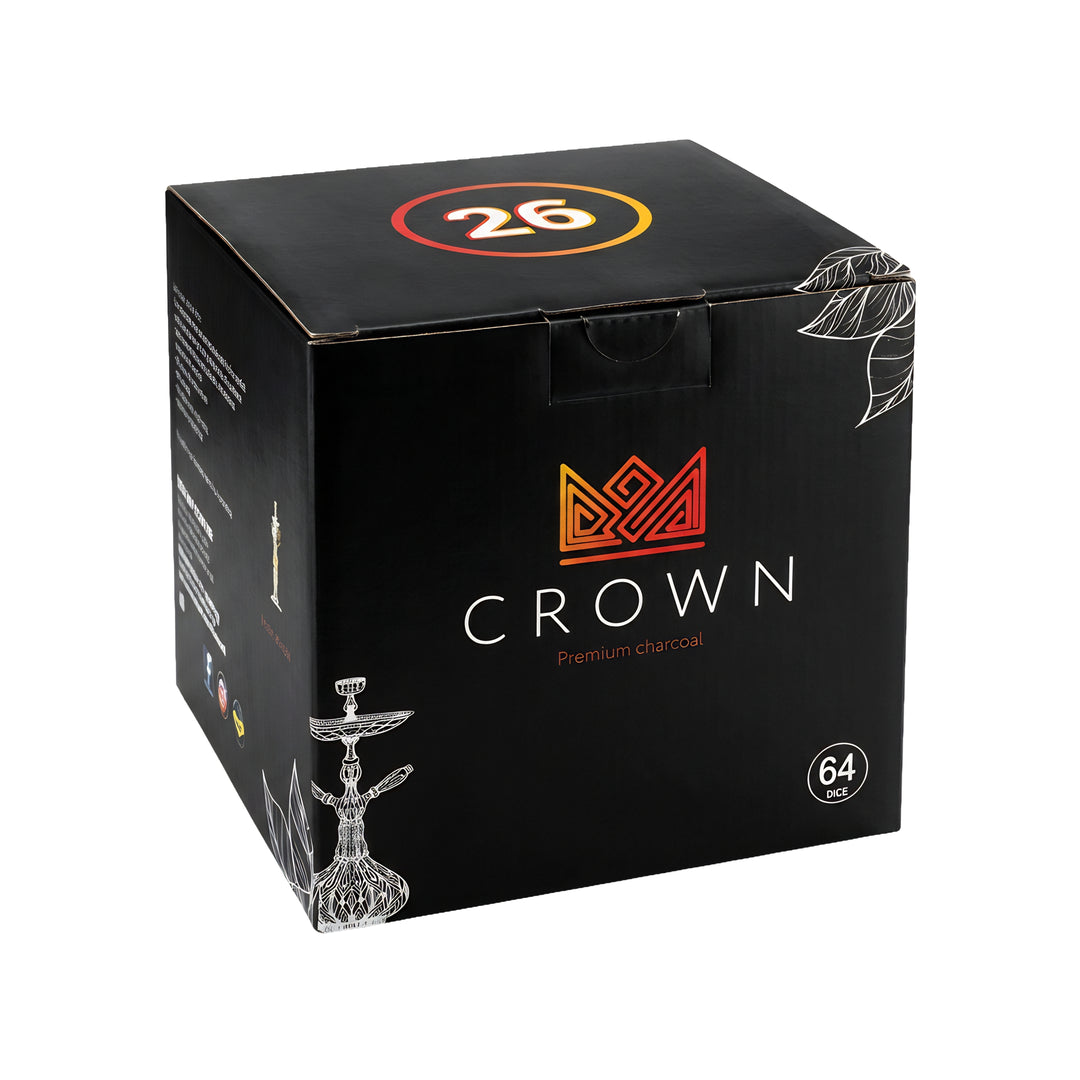 גחלי קוקוס Crown 26x26 לנרגילה