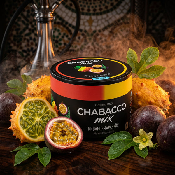 טבק לנרגילה CHABACCO מיקס אקזוטי עם פסיפלורה 50 גרם