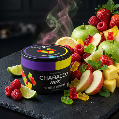 טבק לנרגילה CHABACCO דובוני גומי 50 גרם