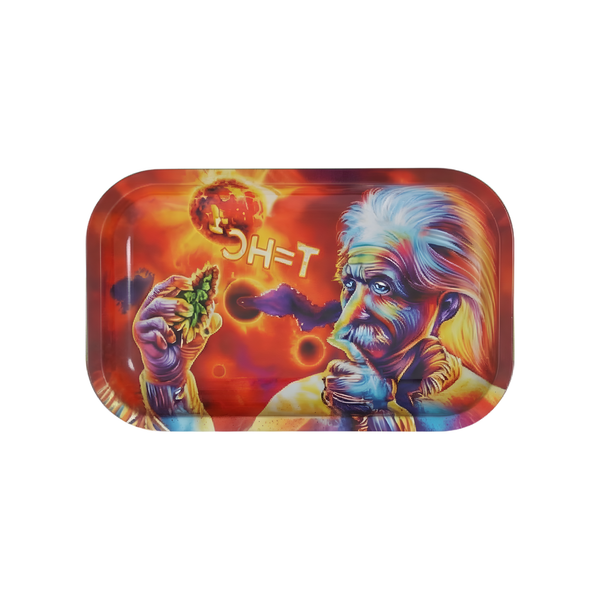 מגש גלגול בעיצוב -  אינשטיין | Rolling tray Einstein THC
