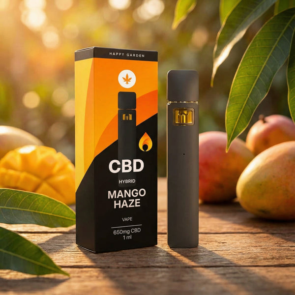 וייפ סי בי די בטעם מנגו | CBD vape happy vape - mango haze