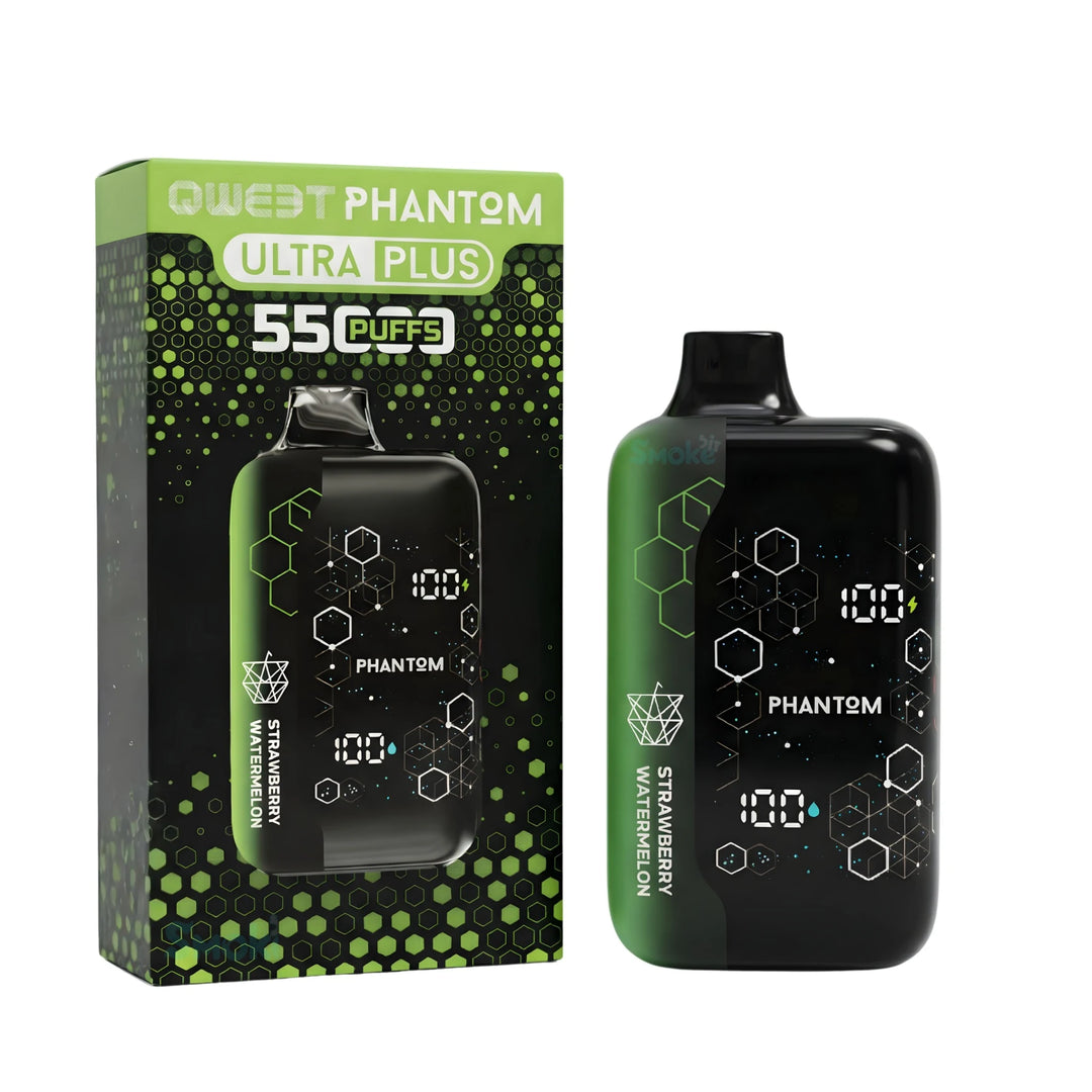 סיגריה אלקטרונית QWEET Phantom Ultra Plus 55,000 שאיפות בטעם תות אבטיח | זולסמוק