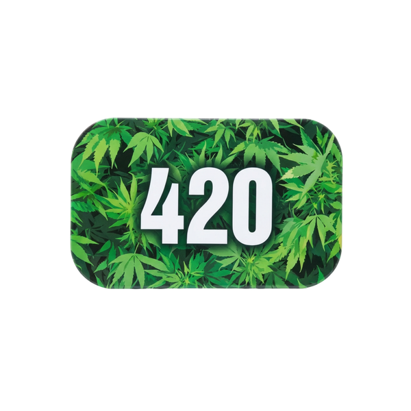מכסה מגנטי בעיצוב 420 - ירוק קלאסי  | Rolling tray lid  420 green leaf