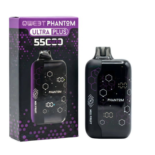 סיגריה אלקטרונית QWEET Phantom Ultra Plus 55,000 שאיפות בטעם מיקס פירות | זולסמוק