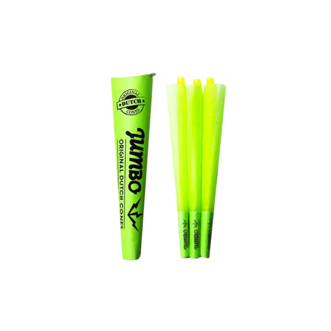 3 קונוסים ירוקים למילוי קינג סייז Jumbo King Size Green Cone | זולסמוק