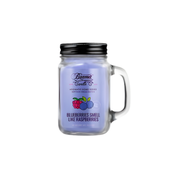 נר ריחני - אוכמניות פטל | Beamer Candle - Blueberries Smell Like Raspberries