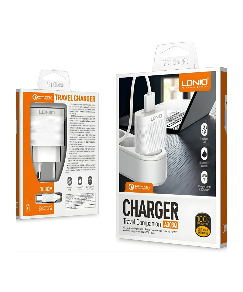 מטען קיר מהיר עם כבל