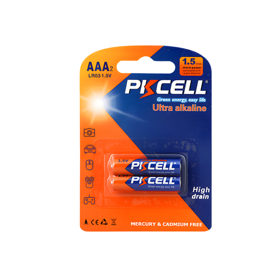 סוללות AAA במארז של 2 סוללות של חברת PKCELL