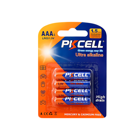 סוללות AAA במארז של 4 סוללות של חברת PKCELL