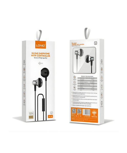 אוזניות חוטיות עם חיבור AUX