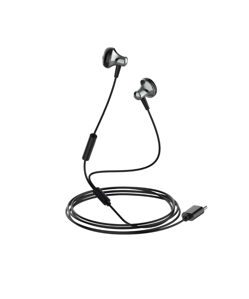 אוזניות חוטיות עם חיבור TYPE - C