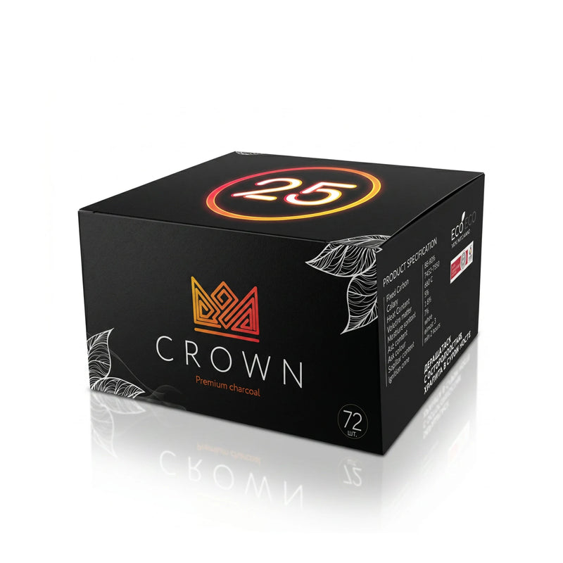 גחלים לנרגילה קראון CROWN 25*25 | זולסמוק
