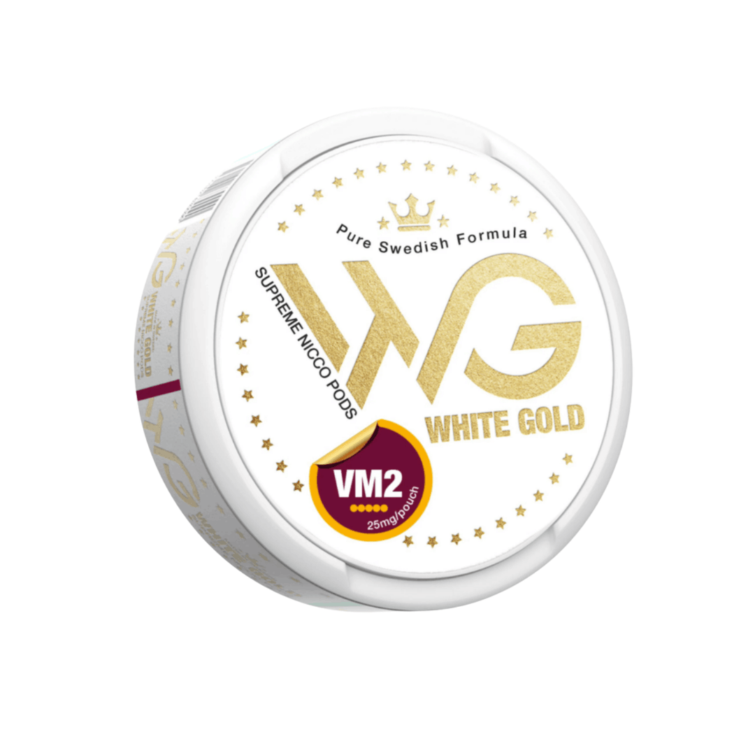 שקיקי ניקוטין WHITE GOLD בטעם דובדבן 25 מ״ג חוזק גבוה