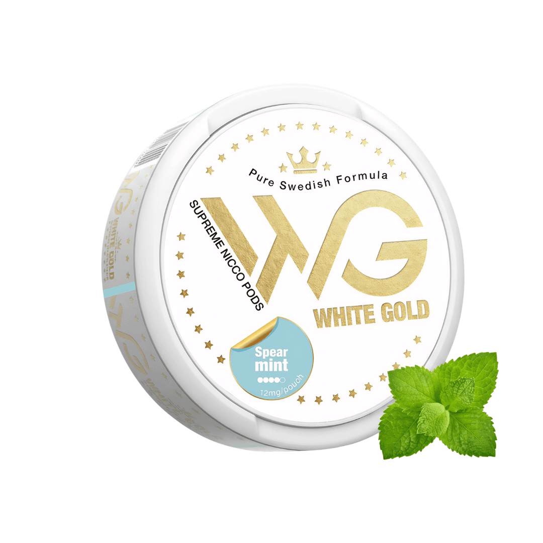 שקיקי ניקוטין WHITE GOLD בטעם מנטה קלאסית 12 מ״ג