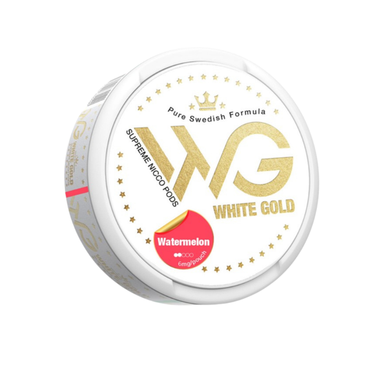 שקיקי ניקוטין WHITE GOLD בטעם אבטיח 6 מ״ג