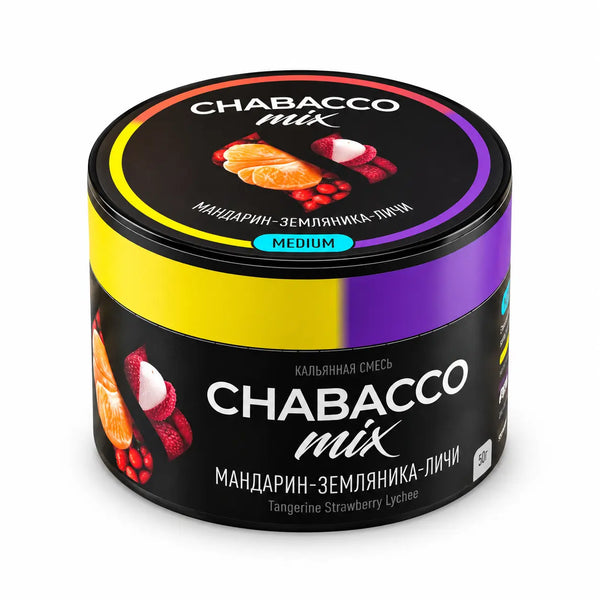 טבק לנרגילה CHABACCO תות ליצ׳י קלמנטינה 50 גרם