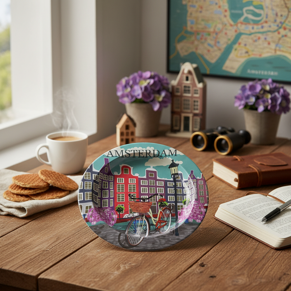 מאפרת מתכת אומנותית | Amsterdam Canal View Ashtray