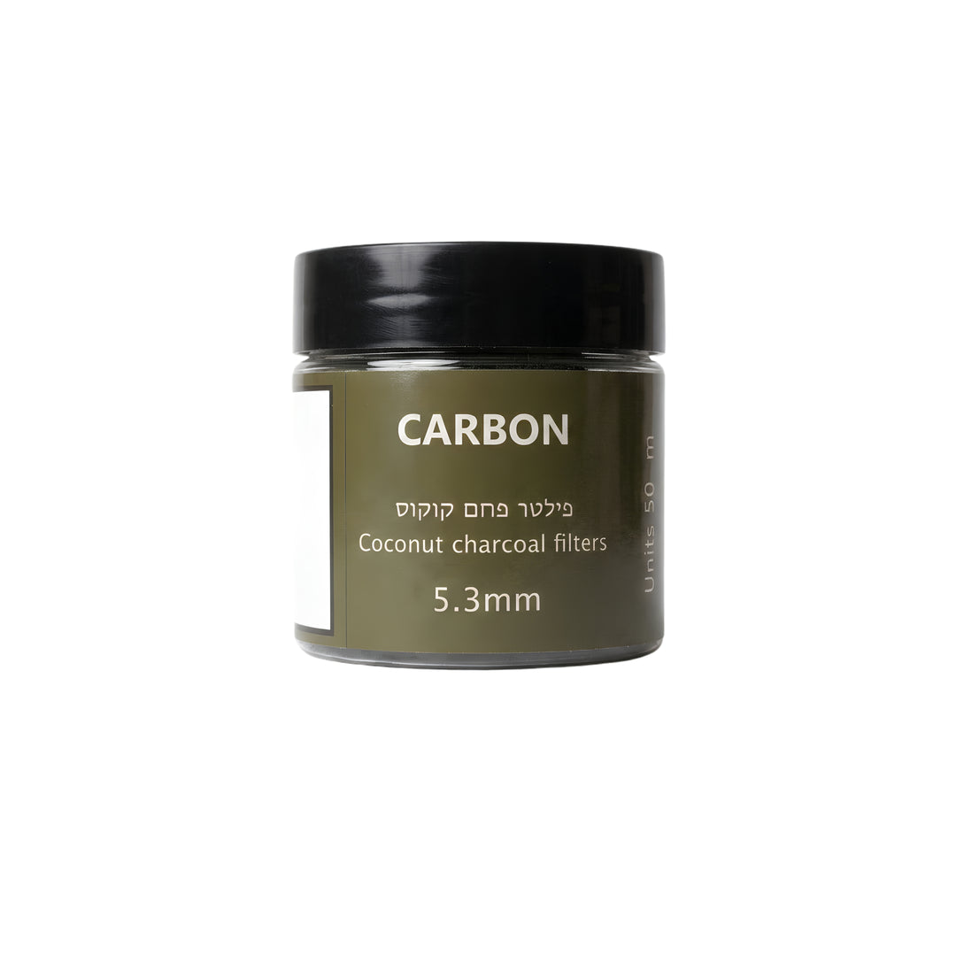 פילטר פחם קוקוס מבית carbon בגודל 5.3 מ״מ