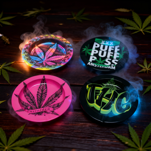 מאפרת מתכת ורודה | Pink Ashtray